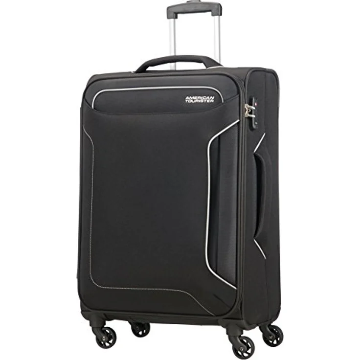 American Tourister Holiday Heat Spinner 67, 66 Liter Koffer, Black - Gut organisierter Innenraum, Kontrastfarben, TSA-Zahlenschloss – Bild 1