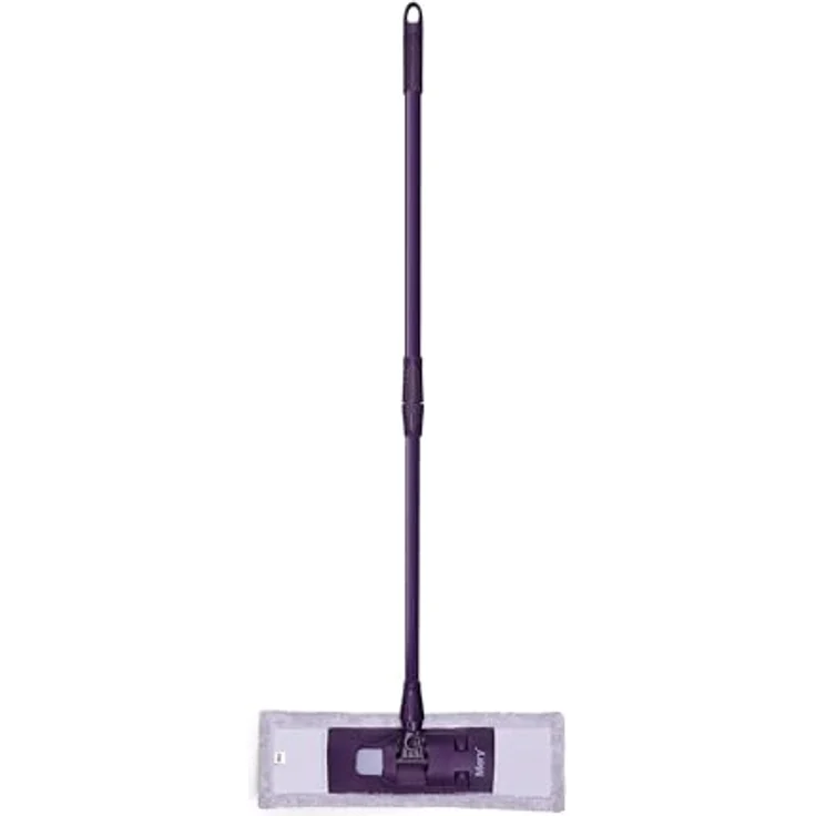Mery Mikrofaser-Wischmopp mit Teleskopstiel, 360° Drehung, lackierter Stahl, waschmaschinenfest, Dunkelviolett, Maße: 140 x 45 x 15 cm – Bild 2