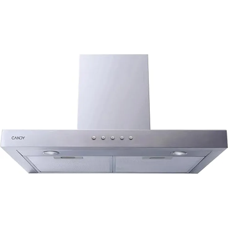 Candy CMB655XGG, 60 cm Konventionelle Dunstabzugshaube aus Edelstahl, 3 Leistungsstufen, geeignet für Abluft- und Umluftbetrieb mit LED-Beleuchtung