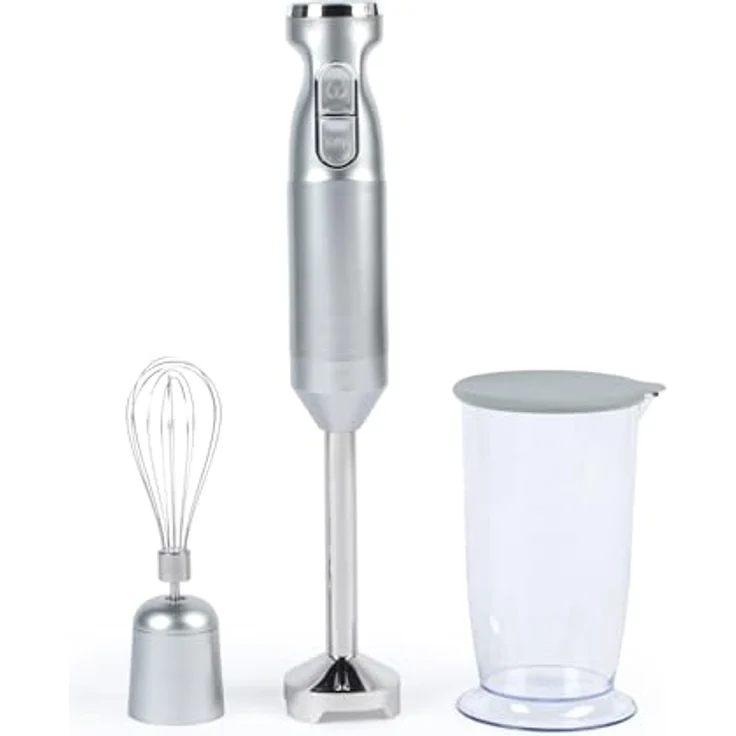 Salter EK4587MMSVDE Aspen Blend and Whisk Pro, Stabmixer und elektrischer Schneebesen, mit Edelstahlgehäuse und variablen Geschwindigkeitseinstellungen, Silber – Bild 1