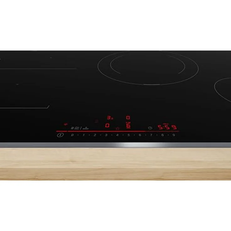 Bosch PVS845HB1E Serie 6 Smartes Induktionskochfeld (autark), 80 cm breit, Kombination zweier Kochzonen, 28 cm große Induktions-Kochzone, Umlaufender Rahmen, Kochfeldbasierte Haubensteuerung – Bild 4