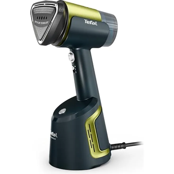 Tefal AeroSteam Dampfglätter, Keramik-Bügelsohle, 20 g/Min. Dampfleistung, 90 g/Min. Dampfstoß, 100 ml abnehmbarer Wassertank, 3 Modi, 1400 Watt, Blau/Grün