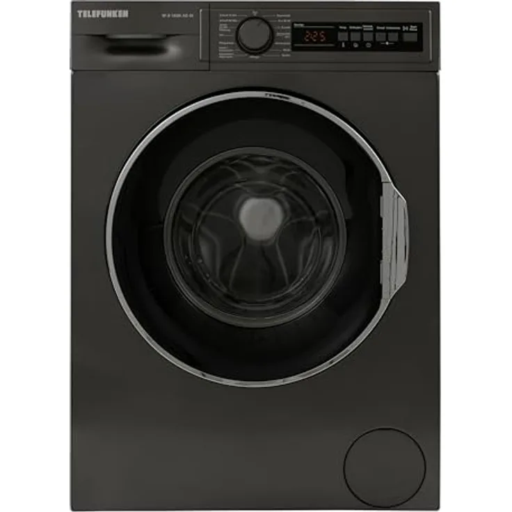 Telefunken W-8-1400-A0-DI Waschmaschine 8 kg | Frontlader | 1400 U/Min | Energieklasse A | Dampffunktion | AquaStop | Überlaufschutz | 15 Programme | BLDC Motor | dark inox