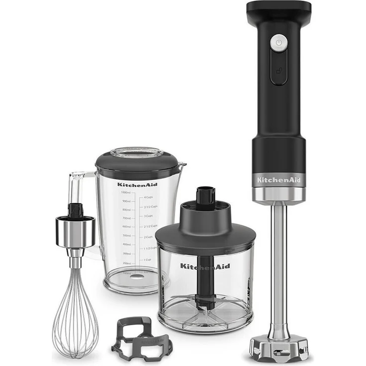 KitchenAid Stabmixer 5KHBRV05BM, Go Cordless Stabmixer mit Zubehör, blau – Bild 1
