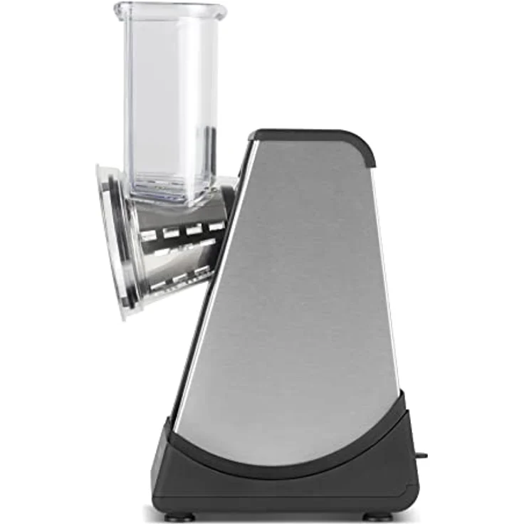 CASO CR4 Elektrische Design-Multireibe, 4 Acid-Etched Einsätze: Scheiben, große & kleine Julienne, Raspeleinsatz, 200 Watt, Touch- Bedienfeld, ideale Gemüseraspel für z.B. Salate – Bild 6