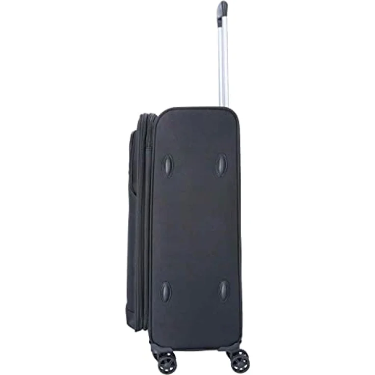 TheTrueC 4 Rollen Koffer Superlight 67cm Kopenhagen, Reißverschlussteiler|Kratzfest, Black – Bild 2