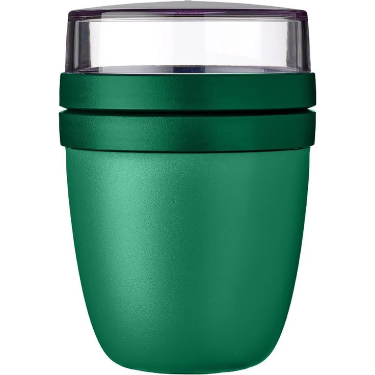 "Mepal Lunchpot Mini Ellipse, Vivid Green, Müslibecher, Polypropylen (PP), PCTG, Gefrierschrank, Mikrowelle & Spülmaschine - 300 + 120 ml" – Bild 1