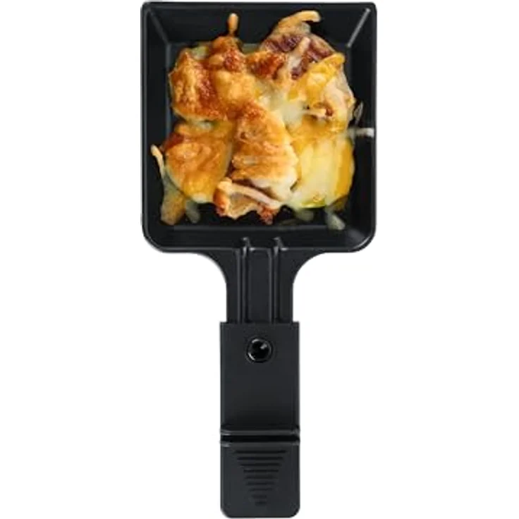GOURMETmaxx 2-in-1 Raclette Set 8 Personen, elektrisch mit Temperaturregelung, Naturstein- und Aluminiumplatte, inklusive 8 Pfännchen & Schabern – Bild 5