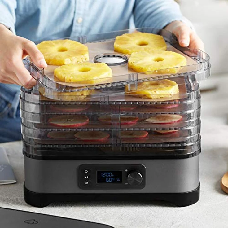 Springlane Dörrautomat Dora 400 W, Anthrazit inkl. 5 höhenverstellbare Dörrebenen & Rezeptheft – Bild 5