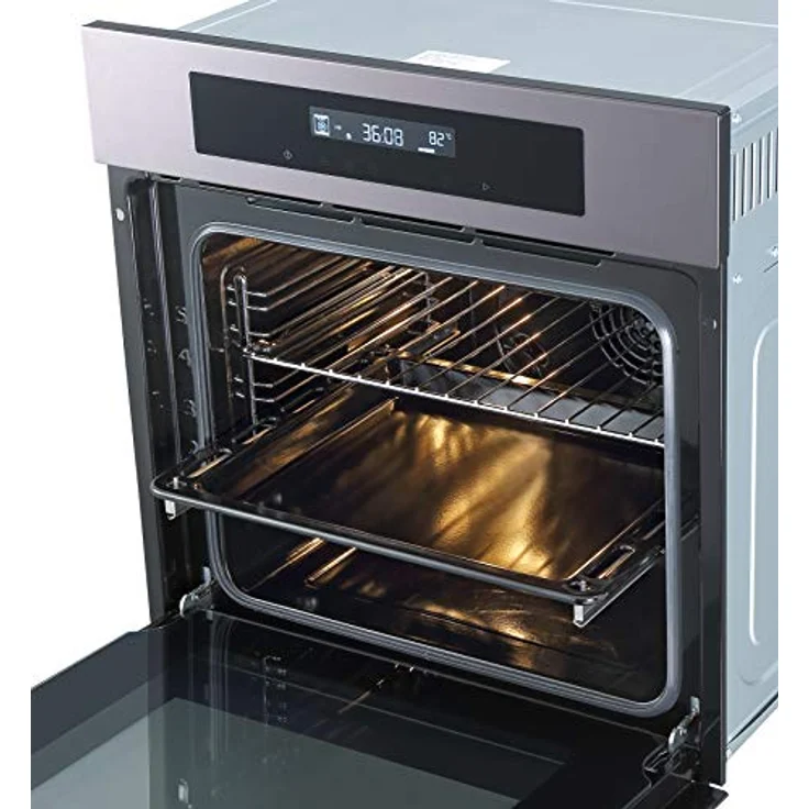 Respekta Einbaubackofen autark / 11 Beheizungsarten/LED Timer & Touch Control / 66 Liter Volumen/Eco Funktion/Energieeffizienzklasse A/Edelstahl in Black Steel Optik / DIGI8BLACKSTEEL – Bild 2