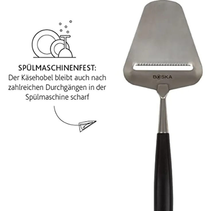 Boska Käsehobel Milano+, Käseschneider, Käsereibe, Edelstahl, Kunststoff, Schwarz, 23.5 cm, 307410 – Bild 5