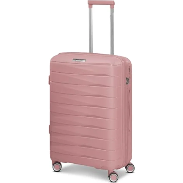 Franky Trolleyset London, 4 Rollen, (3-teilig, 3 tlg), Polycarbonat, schwarz – Bild 2