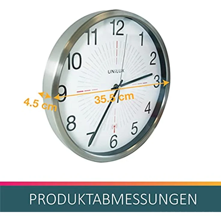 Unilux, Wanduhr, Draußen (35.50 cm) – Bild 2
