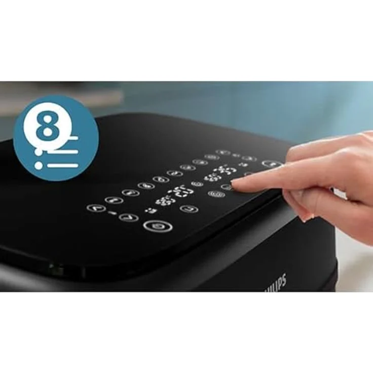 Philips Fritteuse Heißluftfritteuse Na351.00 Schwarz/Silberfarben 9 L – Bild 7