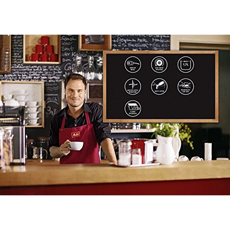 Melitta Enjoy Wasserkocher Aqua 1,7 Liter Hochglanz 2.400 Watt schwarz-rot, 100301 bk-rd – Bild 2