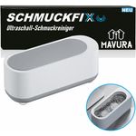 MAVURA Ultraschallreiniger SCHMUCKFIX, Ultraschall Reinigungsgerät für Brillen Uhren Münzen in Weiß