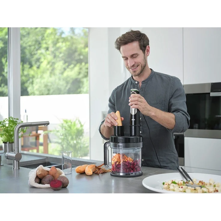 Braun Stabmixer MQ 9195XLI MultiQuick 9, 1200W ActiveBlade Technologie, inkl. Zubehör, silber, schwarz – Bild 5