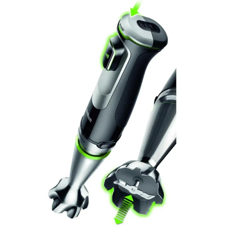 Braun Stabmixer MQ 9195XLI MultiQuick 9, 1200W ActiveBlade Technologie, inkl. Zubehör, silber, schwarz – Bild 2