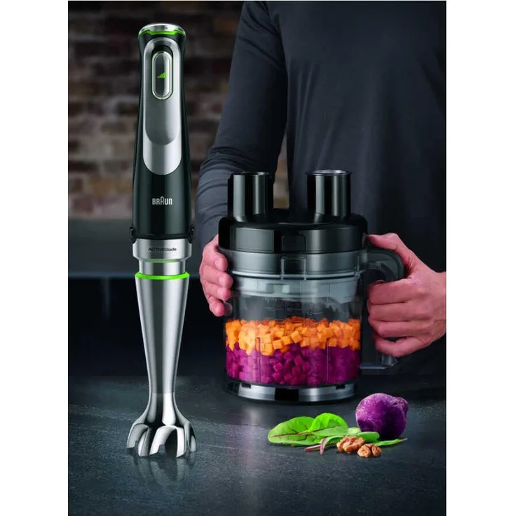 Braun Stabmixer MQ 9195XLI MultiQuick 9, 1200W ActiveBlade Technologie, inkl. Zubehör, silber, schwarz – Bild 6