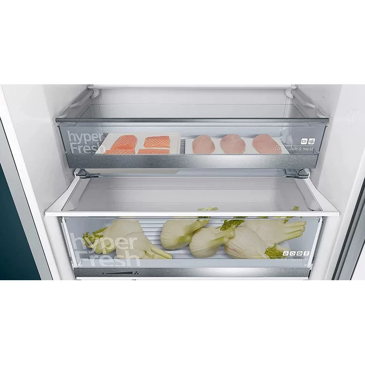 Siemens KG49EAICA Kühl-Gefrierkombination, freistehend, silber, SuperKühlen, SuperGefrieren, 0-Grad-Zone, Urlaubsschaltung, Breite 70 cm – Bild 6
