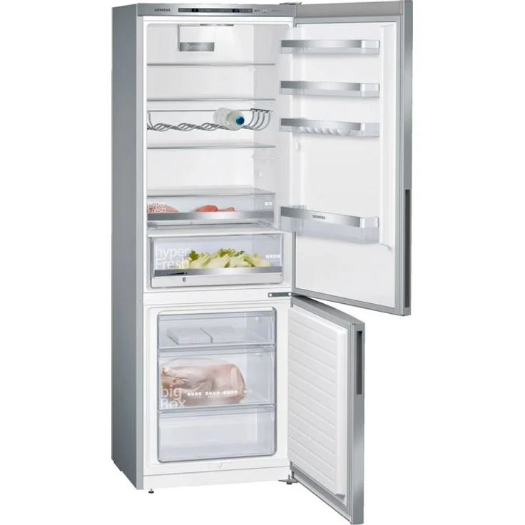 Siemens KG49EAICA Kühl-Gefrierkombination, freistehend, silber, SuperKühlen, SuperGefrieren, 0-Grad-Zone, Urlaubsschaltung, Breite 70 cm – Bild 2