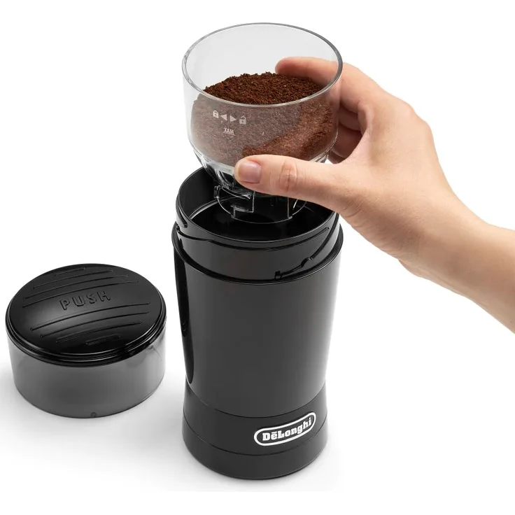 De'Longhi KG200 elektrische Kaffeemühle, Schlagmesser, schwarz – Bild 3
