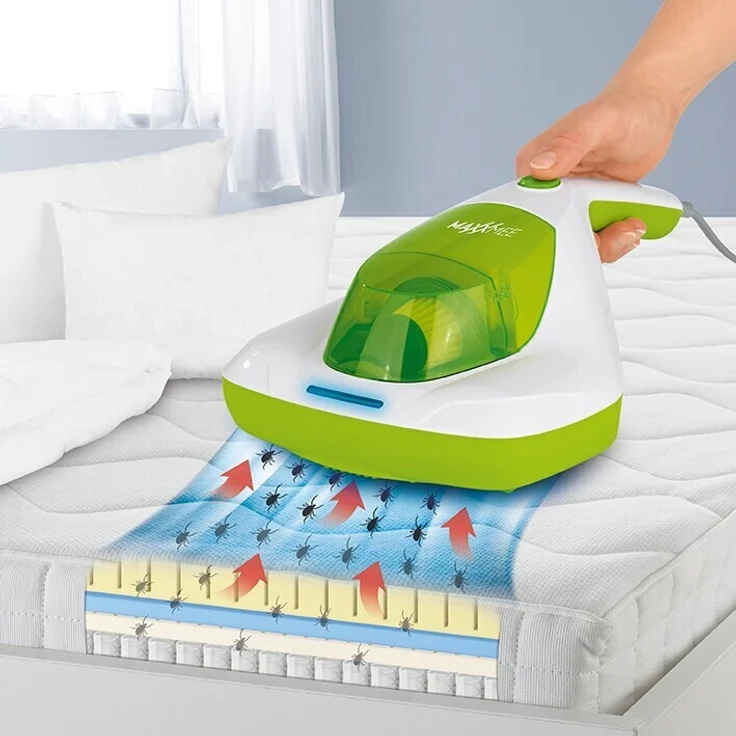 MAXXmee 01114 Milbensauger Kompakt mit UV-C Licht, 300 Watt, weiß-limegreen – Bild 3