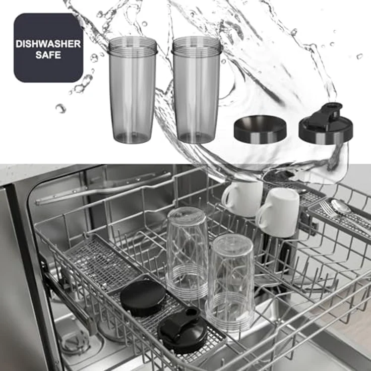 Black & Decker BXJBA1203E, Standmixer mit 1000 Watt Leistung, 700 ml Tritan-Behälter und Edelstahlklingen, spülmaschinenfest – Bild 7