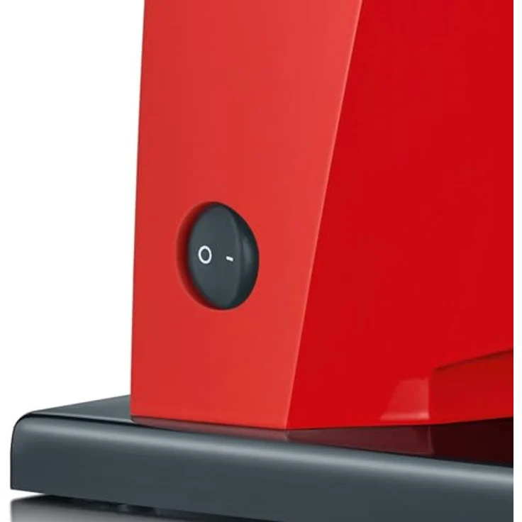 Graef S11003 Allesschneider, 170W, Edelstahl-Wellenschliffmesser mit Safety-Verschluss, inkl. MiniSlice-Aufsatz, 170 mm Wellenschliffmesser, Metall, rot – Bild 6
