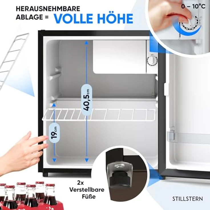 Stillstern KB 46.4 Minikühlschrank, freistehend, Abtauautomatik, Minibar, Energieklasse E – Bild 7
