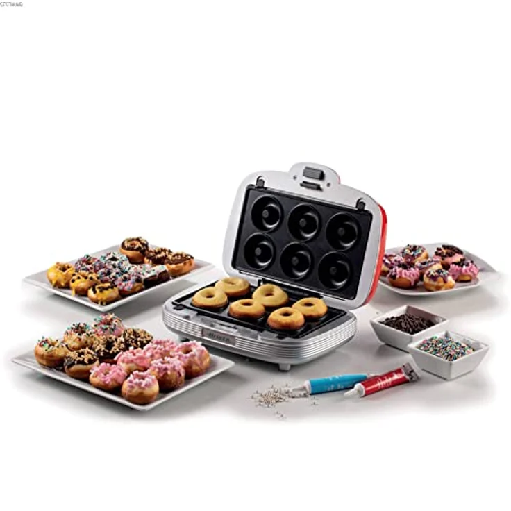Ariete 1972 Sandwiches & Cookies Party Time, Elektrische Multifunktionsplatte, 700 Watt, 3 antihaftbeschichtete und auswechselbare Platten, Rot – Bild 3