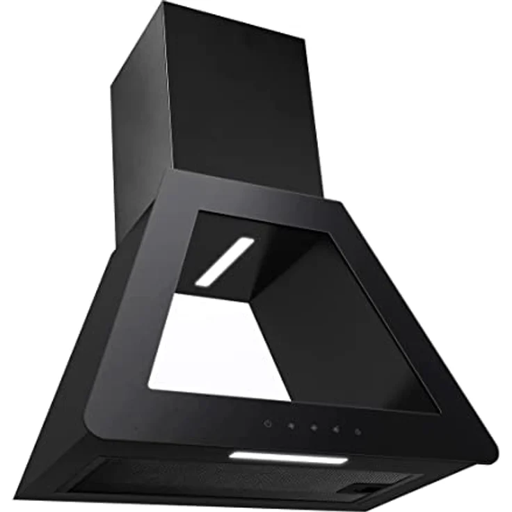 PKM Dunstabzugshaube Wandhaube Design Wandesse P1-60BBTX schwarz 60 cm LED – Bild 1