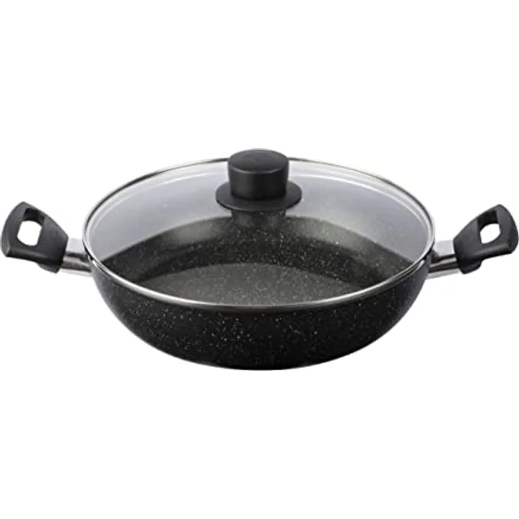 BALLARINI Vipiteno Bratentopf mit Deckel, Bräter Induktion, Antihaftbeschichtet, Schmortopf, Aluminium, rund, Ø 28 cm