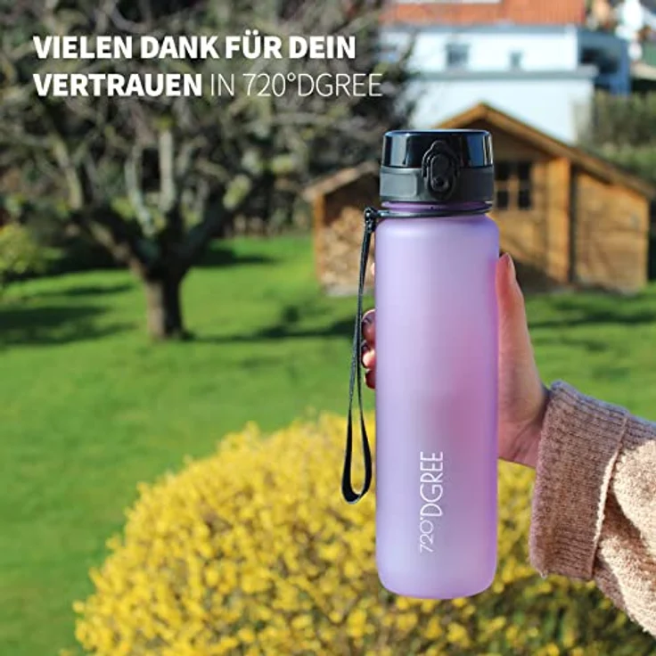 Trinkflasche Wasserflasche Fruchteinsatz 0,65L - BPA-Frei uberBottle 720 DGREE lilac – Bild 4