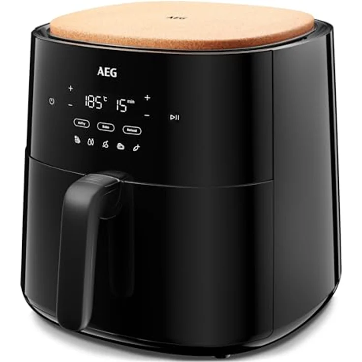 AEG AAF7B Heißluftfritteuse/IF Design Award 2024/schwarz, wenig bis gar kein Öl/8 Programme/programmierbar/Vorheiz-Funktion/6,8l/spülmaschinenfest/Hitzeschutz/Wendeaufforderung – Bild 1