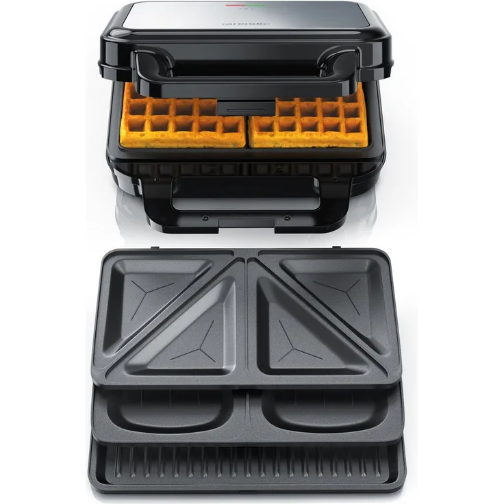 Arendo 3-in-1-Sandwichmaker 4in1 Sandwich Maker, 900 W, Antihaftbeschichtung, Cool Touch, BPA-frei, rot - Preisvergleich