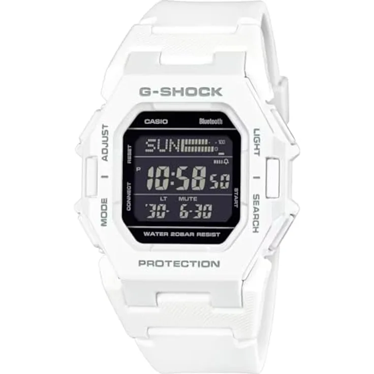 G-SHOCK GD-B500-7ER Damen Armbanduhr, Digitaluhr aus Kunstharz, weiß
