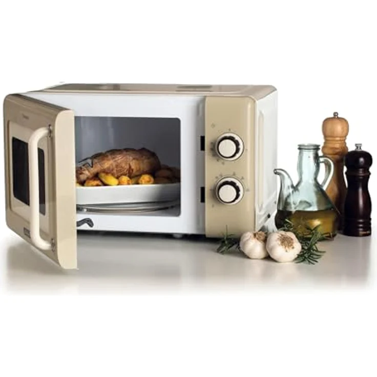 Ariete Mikrowelle Vintage 20 Liter, 3-in-1 mit 800 Watt, Pastellfarbe, 30-Minuten-Timer – Bild 2