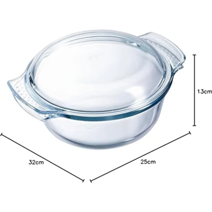 Dajar Glasbräter 5l Pyrex, Glas, Transparent, 28 x 25 x 9 cm – Bild 4