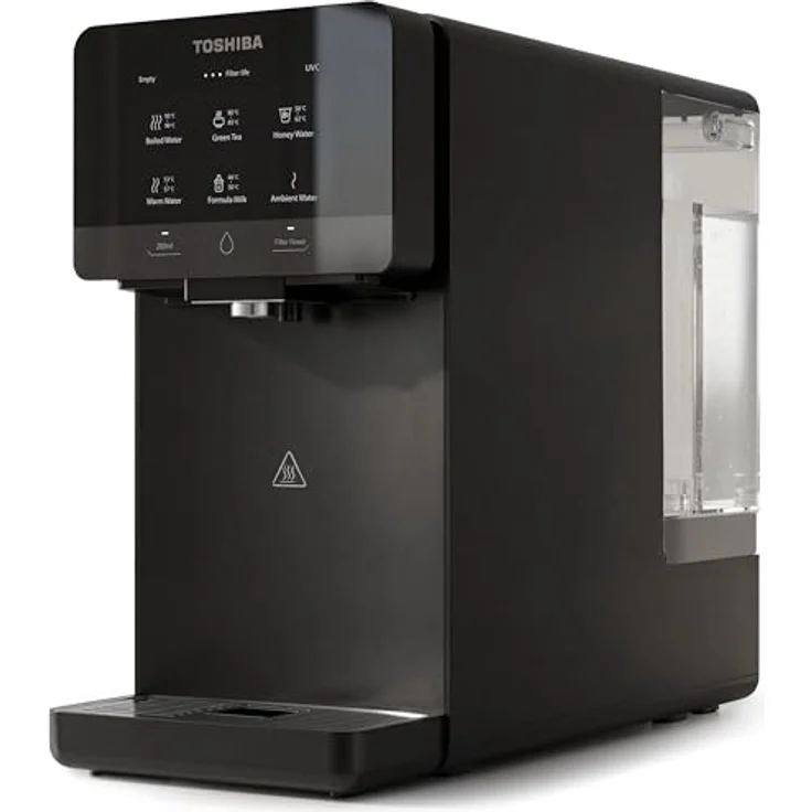 Toshiba Auftisch Osmoseanlage, Wasserfilter für Trinkwasser mit 5-in-1 Filter, UV-Sterilisation, heißem Wasser, NSF-zertifiziert, grau – Bild 2