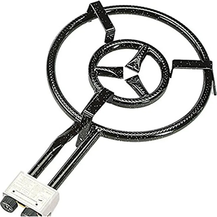 Vaello Gasbrenner Butan/Propan 40 cm, 2 Flammen mit 11,4 kW Leistung für Paella-Zubereitung