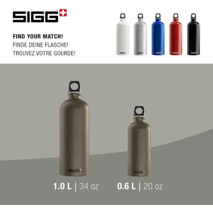 SIGG Trinkflasche traveller 1,0l In Grau, Grey, S – Bild 5