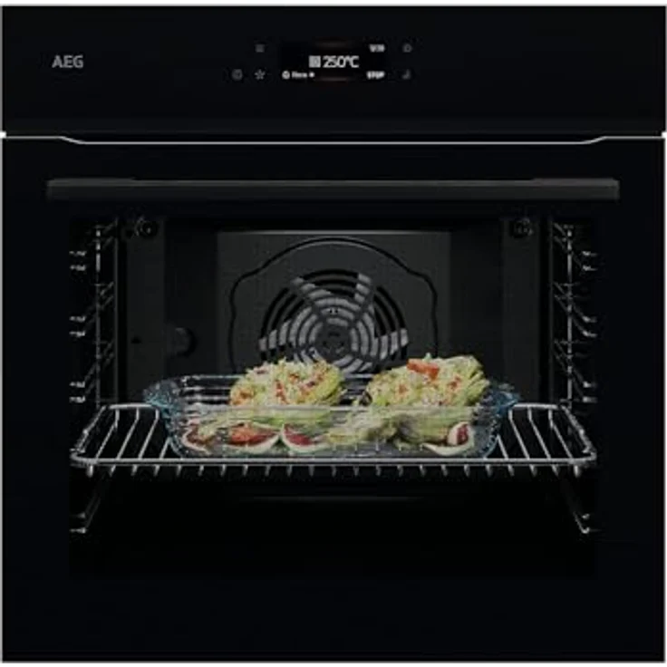 AEG NBE7P60SB MealAssist Pyrolyse Backofen, Schwarz, Multifunktionsgerät mit 72 Liter Garraum und EXCite Full Touch-Display – Bild 2