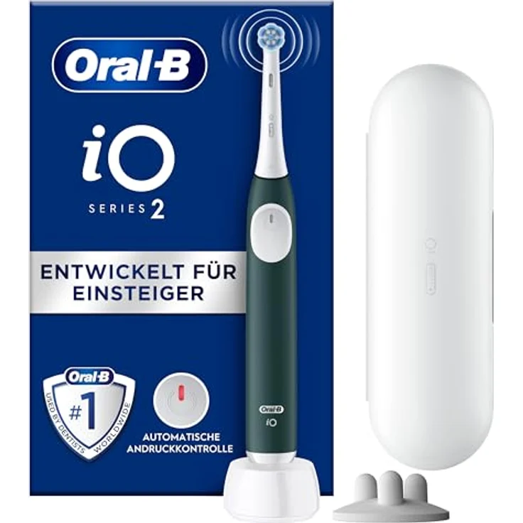 Oral-B iO Series 2 Elektrische Zahnbürste/Electric Toothbrush, Magnet-Technologie, 3 Putzmodi, Forest Green – Bild 1