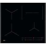 AEG Induktionskochfeld autark 60cm TO64IC00FB, 4 Flex-Kochzonen mit Bräterzone, 14 Stufen + Powerfunktion, Facettenrahmen, Timer, Touch-Bedienung, kompatibel mit Haubenautomatik - schwarz