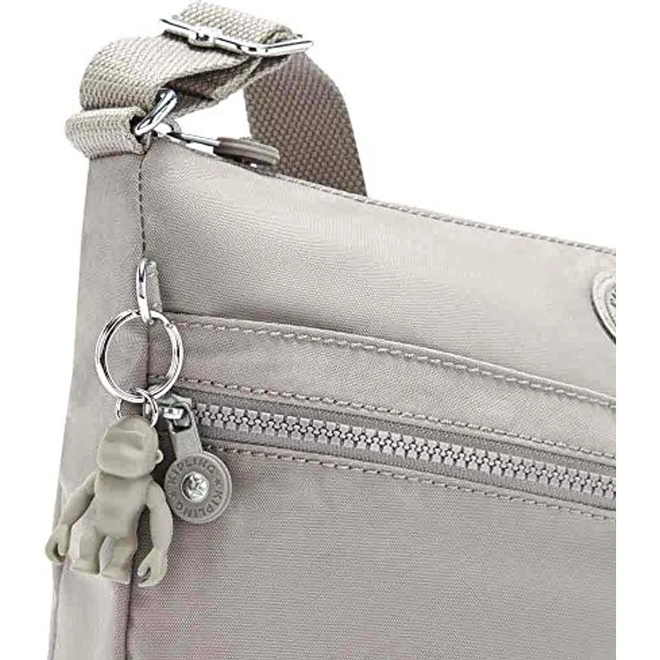 KIPLING Umhängetasche Basic Eyes Wide Open, grau, 28 cm mit verstellbarem Schulterriemen und mehreren Fächern – Bild 5