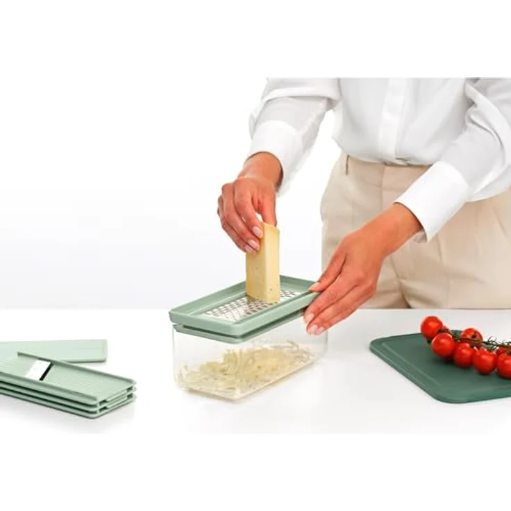 Brabantia Tasty+ Hobel- und Reibe-Set, Jadegrün, vielseitiges Küchengerät für präzises Hobeln und Reiben – Bild 5