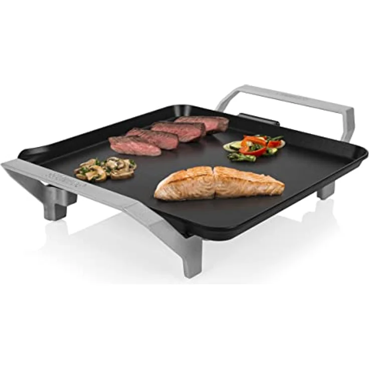 Princess 103090 Table Chef Premium Compact, Quadratische Teppanyaki-Mini-Grillplatte, für bis zu 2 Personen, hohe Leistung von 1500 Watt, Schwarz – Bild 4