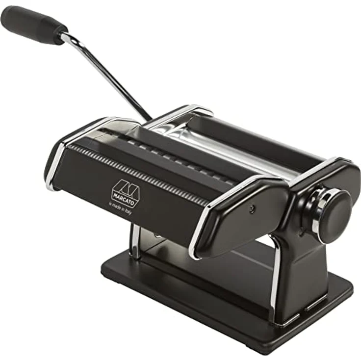 Marcato ATLAS 150 NERA, Nudelmaschine aus Stahl mit 10-stufigem Regler und Pastawheel in schwarz – Bild 3