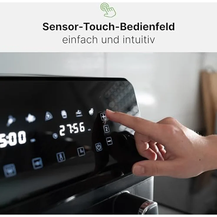 CLATRONIC Heißluftfritteuse FR 3804 H, 8,0L, 2 getrennte Behälter, 8 Programme - Cool Touch-Griffe, Antihaftbeschichtung – Bild 5